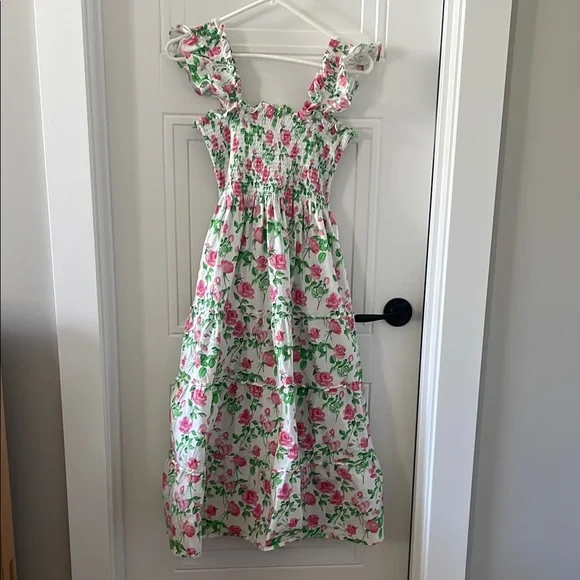 Hill House The Nap Floral Pink and Green Dress - Picture 1 of 5
